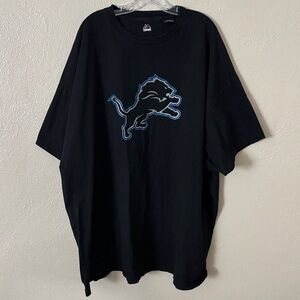 Detroit Lions NFL Majestic Big & Tall Short Sleeve TShirt 6XL Big Black Football